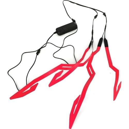 4PCS Motorcycle Helmet Decoration Light Night light Riding Signal lights Strip Kit 4 Mode