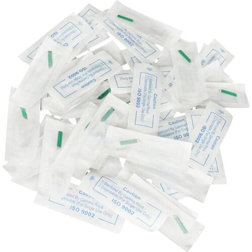 50x Green 14 Pins Permanent Makeup Eyebrow Tattoo Blades Microblading Needle