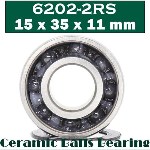 6202 Hybrid Ceramic Bearing 15*35*11 mm ABEC-1 ( 1 PC) Industry Motor Spindle 6202HC Hybrids Si3N4 Ball Bearings 3NC 6202RS