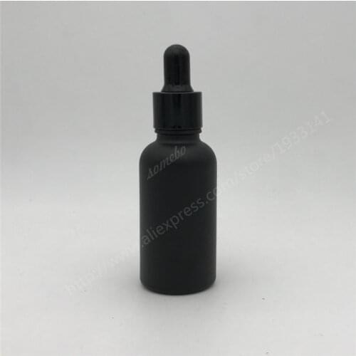 Hot sale 10ml,15ml,20ml,30ML Black Glass Bottle With Dropper, Matt Black Glass Bottle, Dropper Bottle, 10Pcs/lot