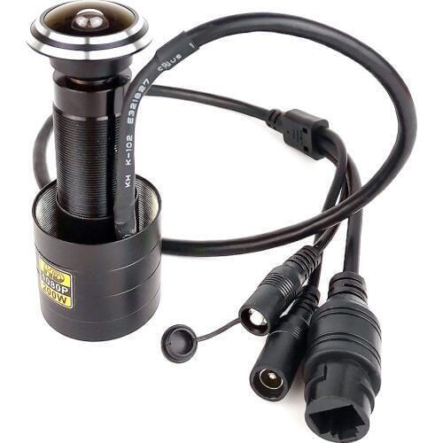 Wide Angle FishEye CCTV Network Mini Peephole Door IP Camera SMTKEY Door Eye Hole Security 1080P Onvif 1.78mm Lens P2P TF Card