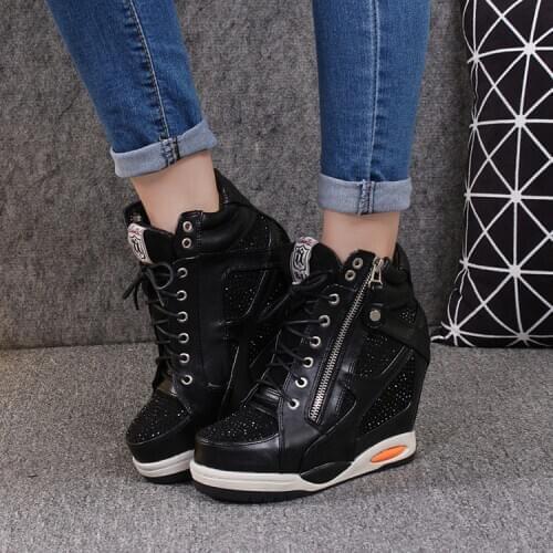 Shoes Womens Sneakers With Platform Woman Shoes Luxury Wedge Basket 2020 Womens Trainers Thick Fashion High Casual Running Low