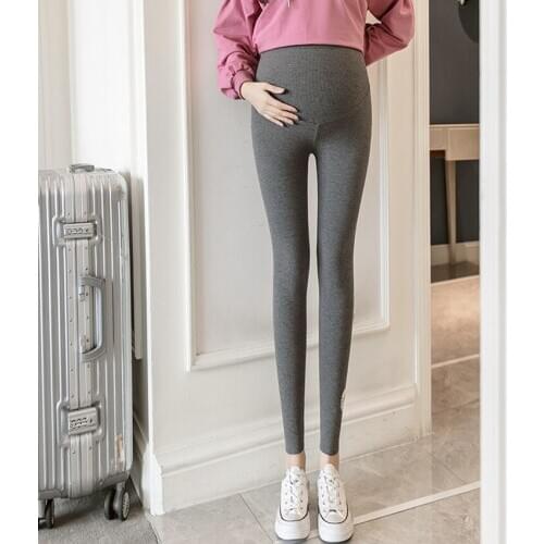 Pregnant womens leggings spring and autumn models small pits pregnant women belly lift pants leggings foot pants