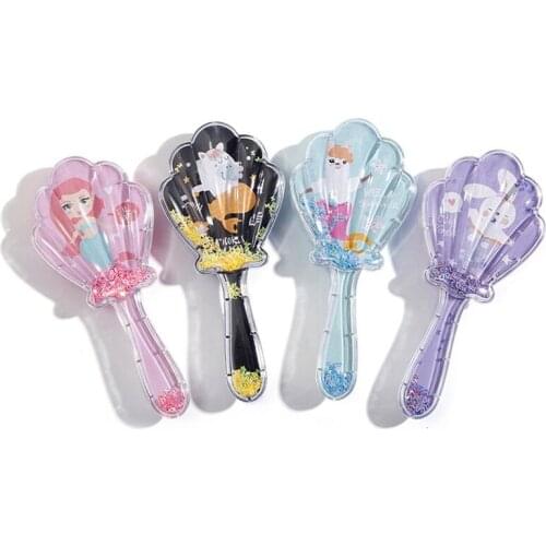 Cartoon Hair Comb Brush Air Cushion Comb Transparent Massage Hair Comb Plastic Detangling Hair Brush For Girls Gifts