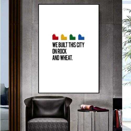 WE BUILT THIS CITY ON ROCK AND WHEAT Settlers of Catan Wall Art Canvas Print Silk Fabric Wall Poster Art Decor