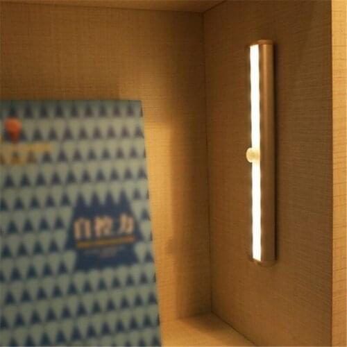 PIR Sensor 10 LED Night Light Battery Powered Closet Cabinet Bathroom Kitchen Study Room LED Strip Portable Room Decor Lights