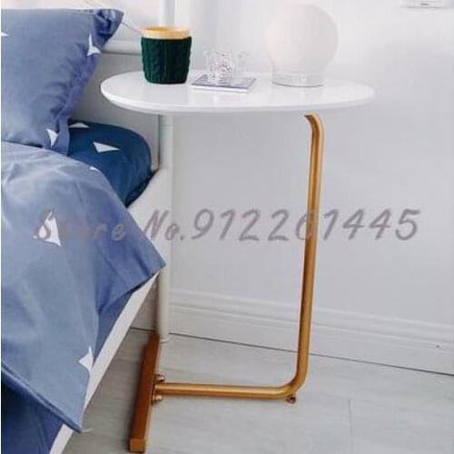 Nordic Simple C-shaped Side Table Sofa Side Table Solid Wood Corner Table Movable Bedside Table Bedside Table Mini Tea Table