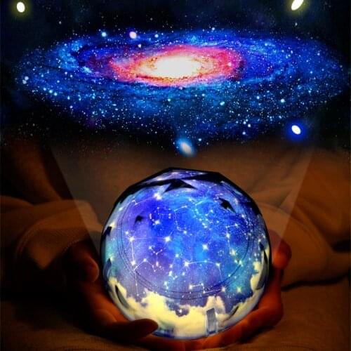 Starry Sky Night Light Planet Magic Projector Earth Universe LED Lamp Colorful Rotate Flashing Star Kids Baby Christmas Gift