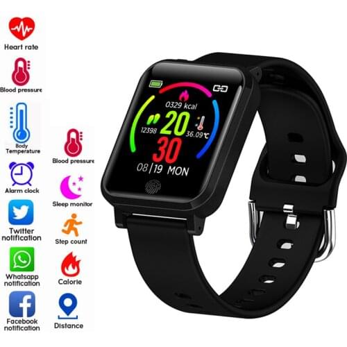 F29 Smart Bracelet Temperature Monitor 1.3 Inch Sports Smart Watch Heart Rate Blood Pressure Sleep Monitor Fitness Tracker Band