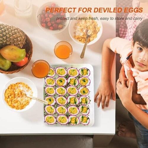 Refrigerator Egg Rack 68 Grid Malicious Egg Tray Rack Stackable Egg Container with Lid 34 Egg Boxes (2 Pieces)