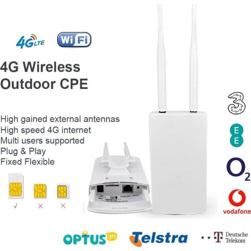 CPE905 Outdoor Wide Coverage Router 150Mbps 4G LTE Routers All Weather Wifi Booster Wifi Outside Booster Extender For IP Camera