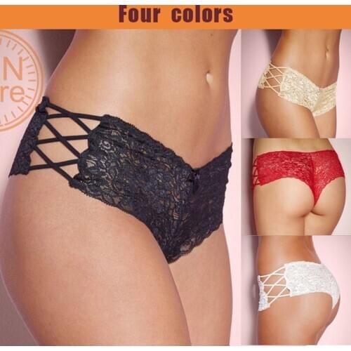 Women 's Underwear Sexy Lace Hollow Cross Panties Boxer Shorts Adult Hot Models Panties For Women Exquisite Temptations 208