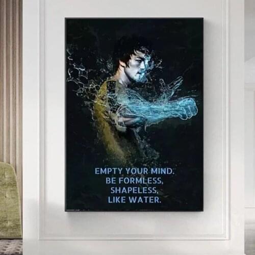 Bruce Lee Motivational Canvas Poster Art Film Print Poster for Your Home Wall Decor Wall Pictures Canvas Art Home Cuadros Decor