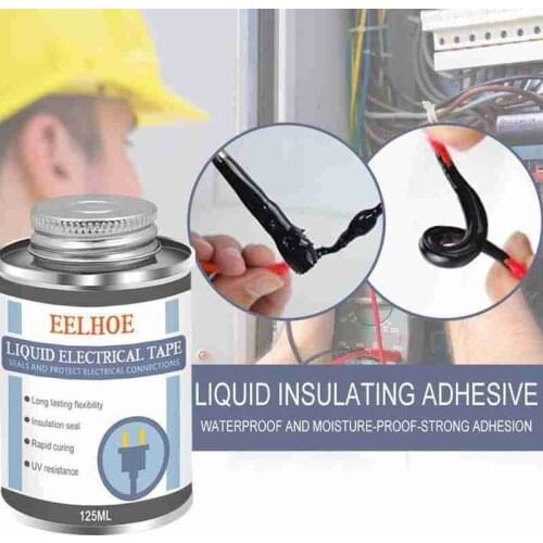125ml Liquid Insulating Electrical Tape Paste Black White Waterproof Dry Glue Insulation Fast Sealing Rubber Electronic Agent