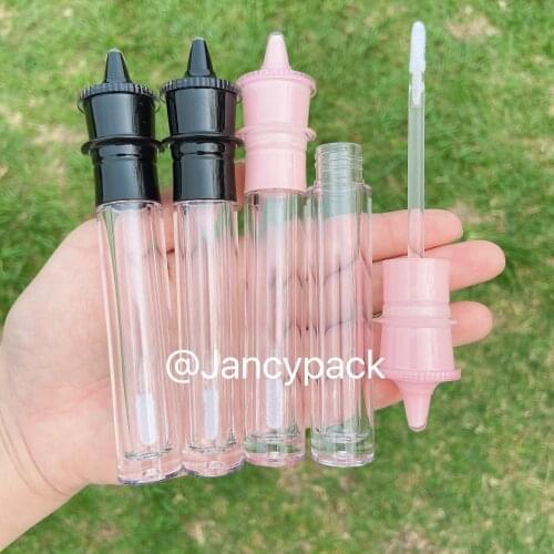 5ml Pink,Black,White Lids Cosmetic Lipgloss Containers Lips Balm Bottle Container Refillable Empty Bottles Makeup Organizer Tool