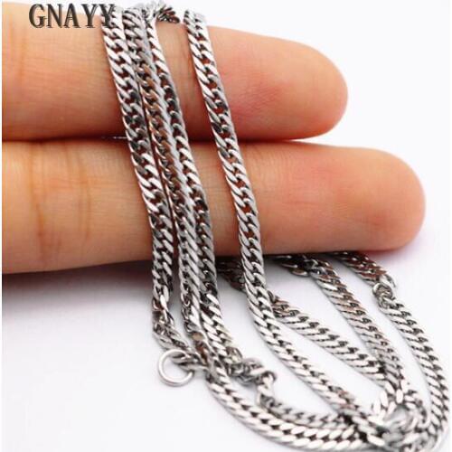 GNAYY jewelry on sale 5pcs Stainless steel Fashion Curb Link chain necklace 16''-32'' wide 3.8mm wide