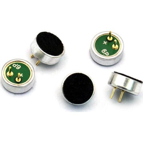 6*2.2mm Microphone Capacitive Electret Microphones Pick Up Sensitivity Electret Condenser 6mmx2.2mm Loudspeaker Mic For Arduino