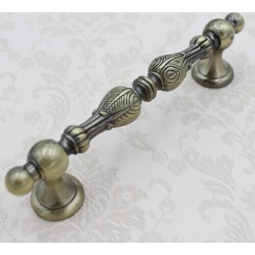 96mm retro style bronze kitchen cabinet dresser door handle antique brass drawer tv cabinet cupboard knob pull
