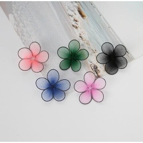 Satin Chiffon Flower petal Patch Sewing on Applique Dress Swimsuit Hair Accessories Shoes Bags DIY Apparel Decoration Patches