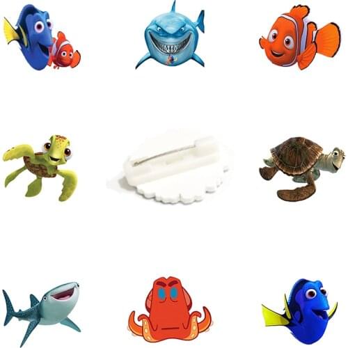 Disney Blue Tang Kingfish Dolly And Clownfish Marlin Brooch Animation Acrylic Brooch Womens Shirts Jackets Brooches Jewelry