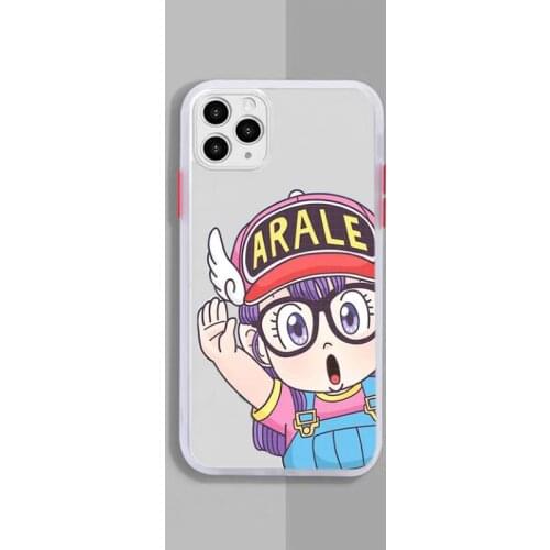 Anime Dr Slump Arale Phone Case White Transparent Matte For IPhone 7 8 11 12 S Mini Pro X XS XR MAX Plus Cover Shell