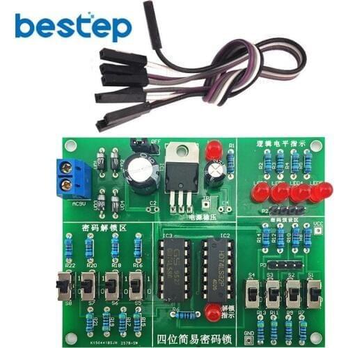 Four Simple Password Lock Kits Electronic Password Lock Parts Project-based Teaching Training Electronic Production DIY