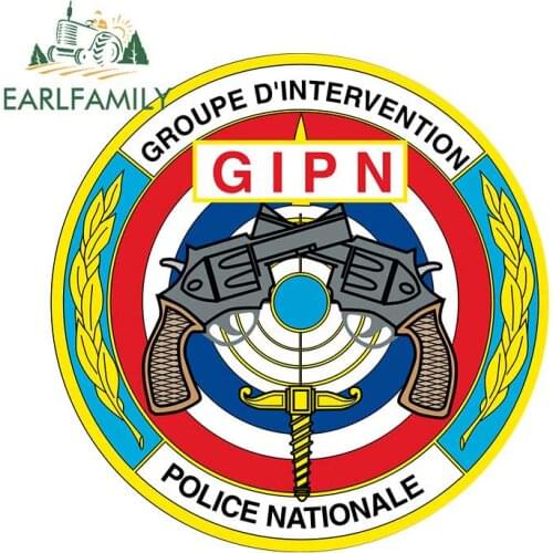 EARLFAMILY 13cm x 13cm Car Sticker for National Police Intervention Groups Vinyl Stickers Car Window Truck Door Bumper Decals