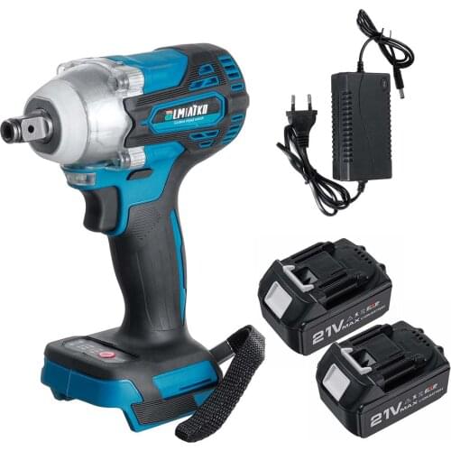 Brushless Cordless 21V 588N.M Electric Impact Wrench 1/2 inch Power Tools 15000mAh Li Battery Compatible Makit 18V Battery