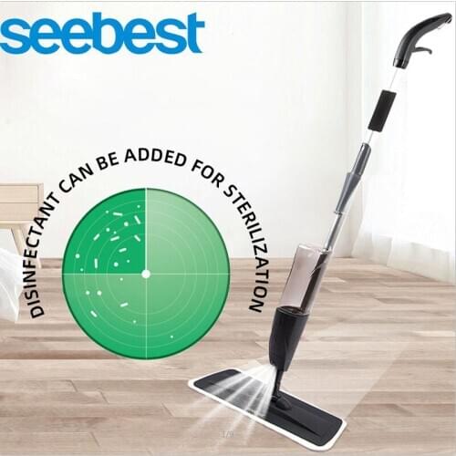 Household Spray Mop Reusable Microfiber Pads 360 Degree Handle Mop for Home Kitchen Laminate Wood Ceramic Tiles Floor Cleaning