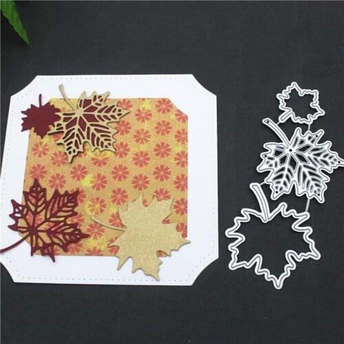 Maple Metal Cutting Dies Plant Leaf Embossing Stencil for DIY Paper Card Scrapbook Photo Frame Decor Autumn Fall Leaves Stamps