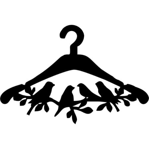 MIGNATIS - Birds Standing on the Hanger Label Sticker Sticking Mural Art Decal For Car Window Loptop Decoration Vinyl Stickers W