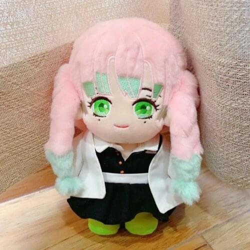 Anime Demon Slayer Kimetsu no Yaiba Kanroji Mitsuri Cute Plush Stuffed 20cm Dolls Change Clothes Toy Cosplay Plushie Xmas Gift