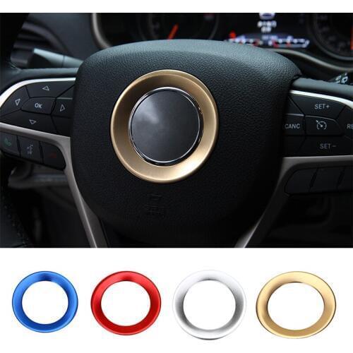 MOPAI Car Steering Wheel Decoration Circle Trim Cover Stickers for Jeep Cherokee 2014 Up Interior Accessories Car Styling