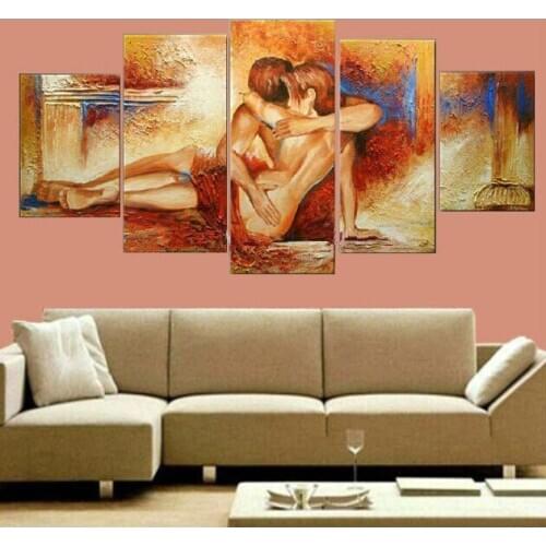 New arrive 5D DIY diamond painting 3d mosaic painting kit Inlaid Christmas decoration diamant painting Lovers love 5pcs triptych