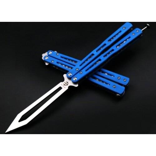 New Arrivals Practice Blade Balisong Butterfly Knife Outdoor EDC Pocket Self-Defense Butterfly Knife