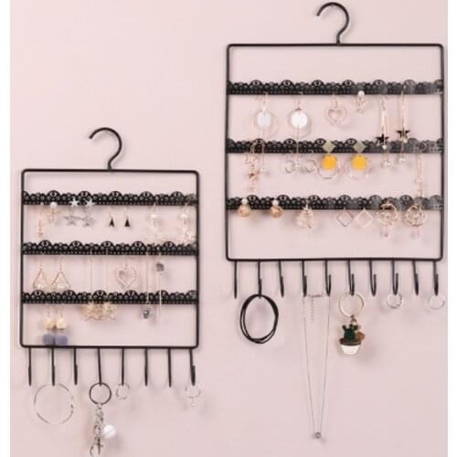 Earring Jewelry Organizer Hanging Holder Necklace Display Stand Rack Hanger Wall Hanging Storage Jewelry 10 Hooks Home Decor