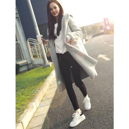 SALE! women winter faux fur fake suede leather jackets coats imitation shearling coats