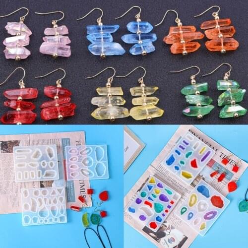 Earrings Epoxy Resin Mold Ear Studs Dangle Casting Silicone Mould DIY Crafts Jewelry Necklace Pendants Making Tools