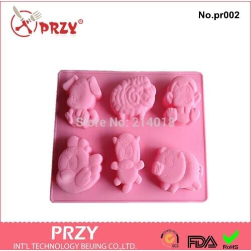 Animal silicone Soap molds Zodiac Silicone Cake Pudding Jelly Mold Soap Mold Kitchen Tools No;pr002