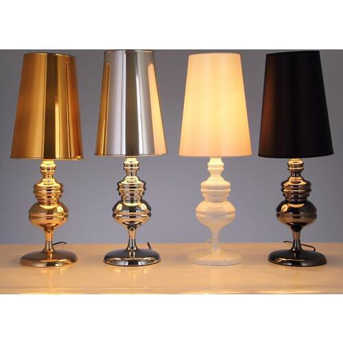 Modern brief table lamp White /Black /Golden /Silver bedside lamp Living room