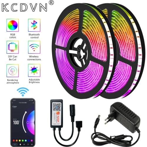 LED Light Strips Bluetooth Intelligent WIFI Controller Flexible RGB 5050 Decoration BackLight Lamp Night Luminous String Bedroom