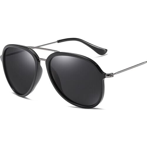 Veshion Polarized Plastic Titanium Round Sunglasses For Men Classic Retro Sunglasses Driving Sunglasses UV400