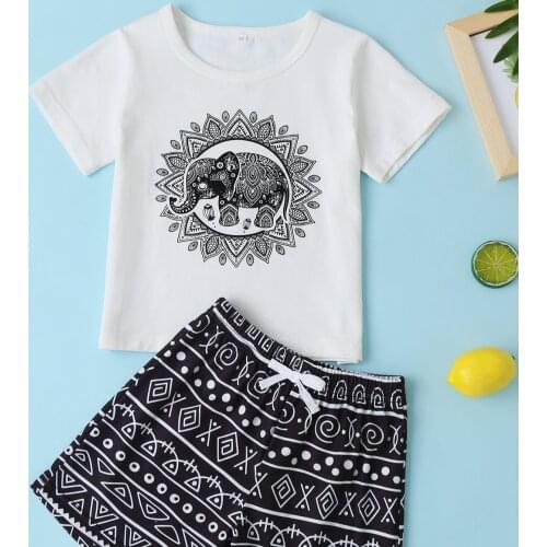 𧨠YOYOSHOW 𧨠Summer new boys' suit cartoon boys' fashion suit 3-7 years old boys' suit