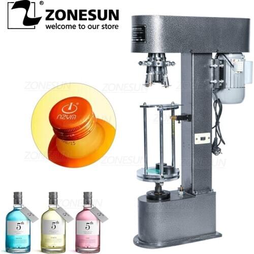 ZONEUN Aluminum Cap Crimping Machine D-type Metal Theft Proof Cap Locking Machine Capping Machine Easy Operation Capper Sealer