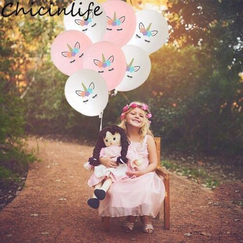 Chicinlife 10Pcs 10inch Unicorn Latex Balloons Birthday Party Baby Shower Kids Favors Wedding Engagement Unicorn Party Supplies