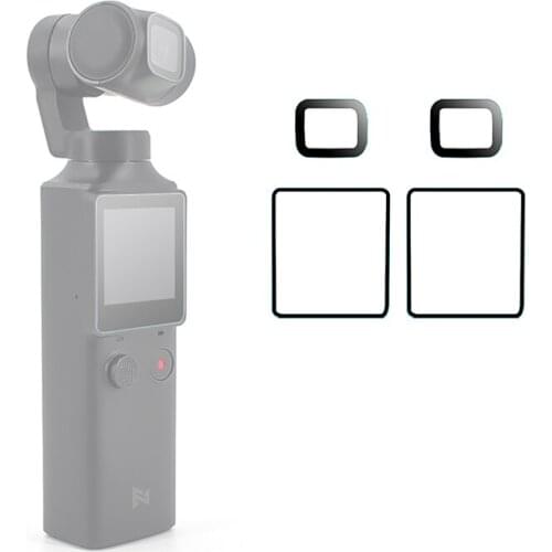 2 Set Anti-Scratch Tempered Glass Protective Film Explosion-proof Camera Lens Protector for FIMI PALM Handheld Gimbal Camera