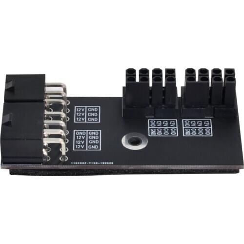 6+8pin Male to Dual ATX 8Pin Female 180 Degree Angled Power Adapter for NVIDIA 3080 3090 Graphics Card GPU