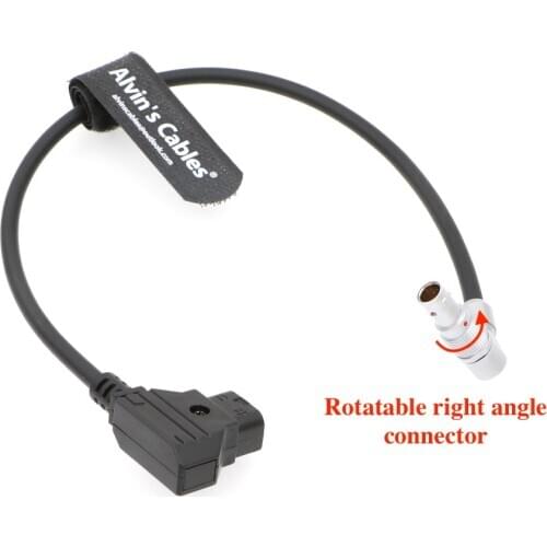 Alvins Cables Rotatable Right Angle 2 Pin Z CAM E2 S6/F6 Power Cable Adjustable 90 Degrees 2 Pin Male to D-tap Cord