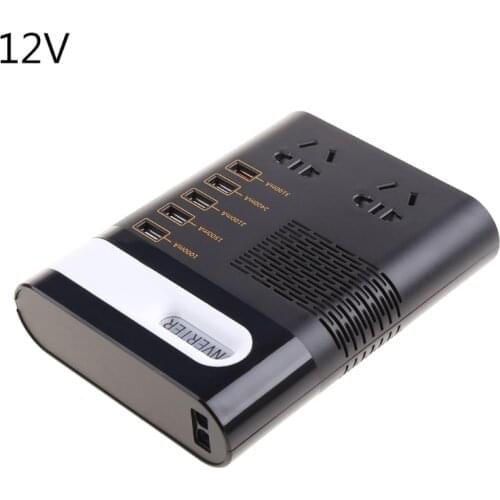 C63D 200W Car Power Inverter DC 12V/24V to AC 220V Voltage Converter Short Circuit Automatic Protection QC 3.0 USB Charger Auto
