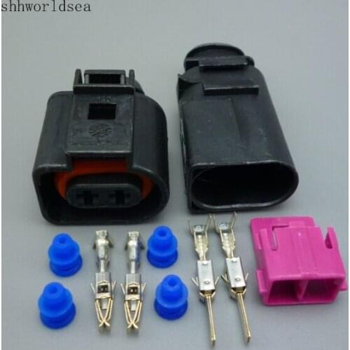 Shhworldsea 3.5mm Automotive Wiring Harness Connector 1J0973722 8D0973822 Electrical Horn Plug 1J0 973 722 1717692-1 8D0 973 822